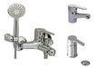 Complete Madrid Mozart Chrome Metal Bathroom Faucet Set 0