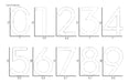 Modern Home Address Numbers Set of 4 | 10cm | Choose Your Style 2