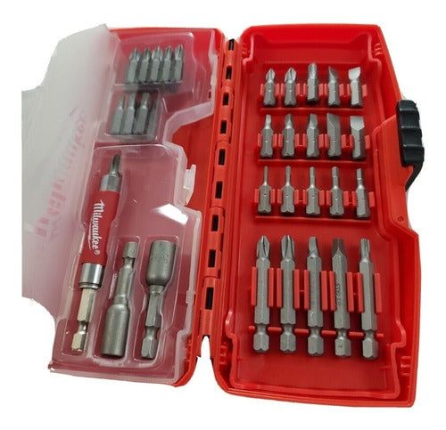 Milwaukee Set 40 Puntas Alto Impacto Shockwave + Adaptador 1