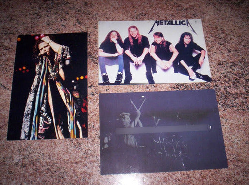 Fotos Steven Tyler + Metallica +tarjeta Promo Charly Alberti 0