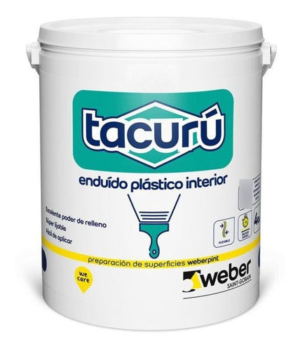 Tacuru Enduido Plastico Pared Interior 4 Litros Color Blanco 0