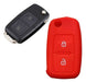 Silicone Steering Wheel Cover + Key Case - Amarok Saveiro - Red 4