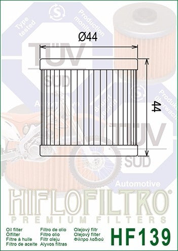 Filter De Aceite HF139 Suzuki Drz 400 - Trapote Racing 1