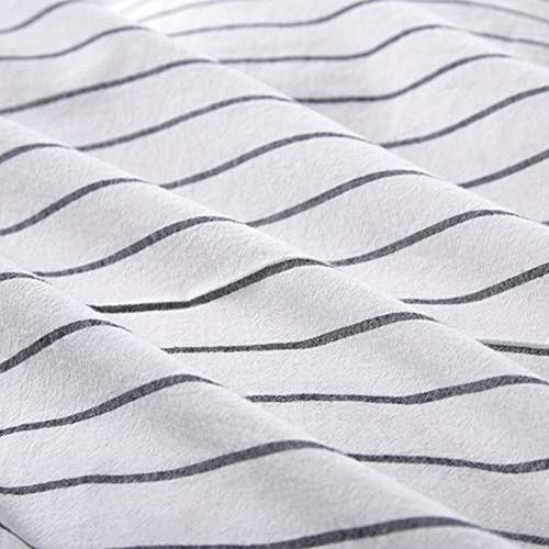 Wake In Cloud - Striped White Duvet Cover Set 3