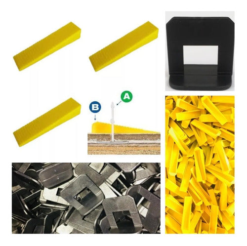 Matrikel Leveling Clips for Porcelain Tiles - 1050 Clips + 300 Wedges 4