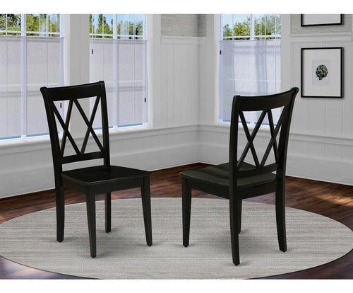 East West Furniture Clarksville - Double X Back Kitchen Chairs 6