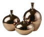 Home Logic Ansen Metallic Bronze Vase Set of 3 Pieces 1