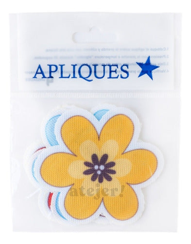 Aplicaciones Estampadas Art 9033 Flores X 4 Unidades 2