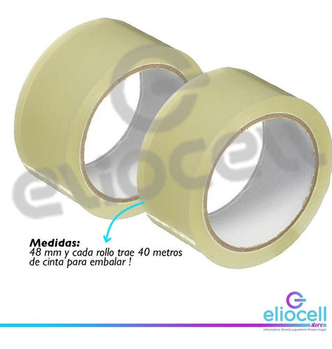 Generica Cinta De Embalar Embalaje Trasparente 48mm X 40 Metros 3