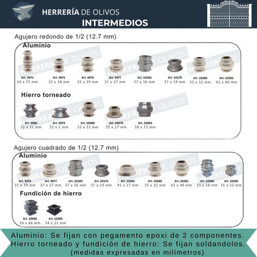 Herrería de Olivos Aplique Reja Hierro Intermedio De Reja (5 Unidades) C.10785 2