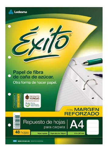 Éxito Reinforced A4 Refill - 48 Lined Sheets 0