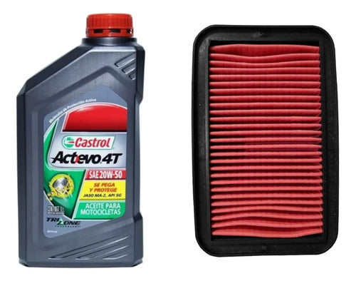 Kit Service Honda Glh 150 Castrol 20w50 + Filtro Aire 0