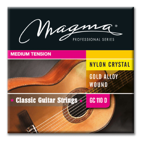 Pack X3 Cuerdas Magma Guitarra Criolla Nylon Dorada Gc110d 1