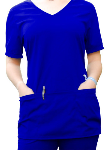 Dimedeti Medical Jacket V-Neck 3 Spacious Pockets Spandex 5