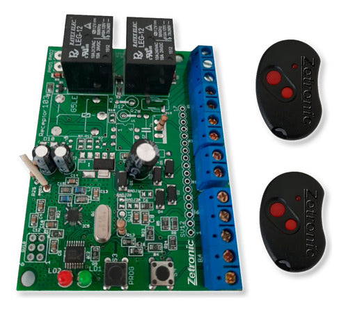 Zetronic Universal Electronic Control Board for Sliding Gates with 2 Remotes 0