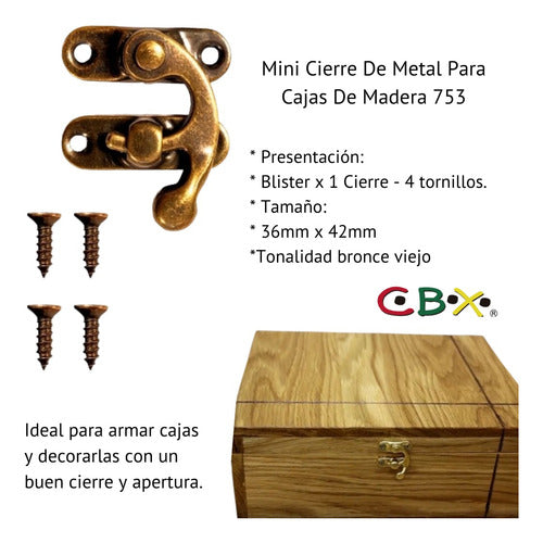 Herrajes Cierre De Metal 36x42 Para Cajas De Madera 753 1