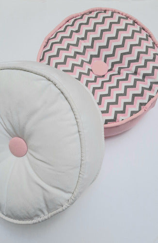Exclusive Round Decorative Cushions by Le Cottonet for Chairs 165