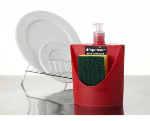 Practi-k Dispenser for Detergent with Sponge Holder 2