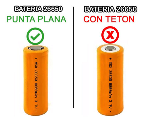 Genérica 1 Pila Bateria 26650 3.7V 8800 mAh Linternas Herramienta Etc 2