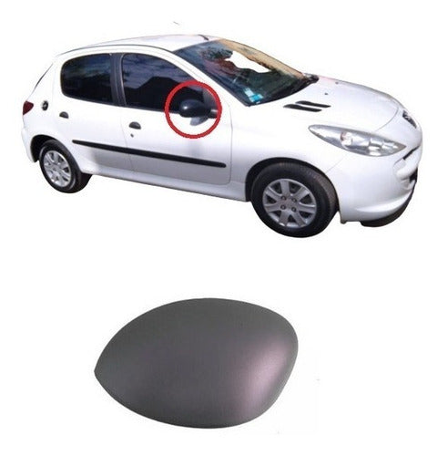 Peugeot 207 Right Side Mirror Cover Black Housing 0