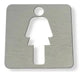 Amerzone Bathroom Sign Women 10x10cm Silver Acrylic Offer 0