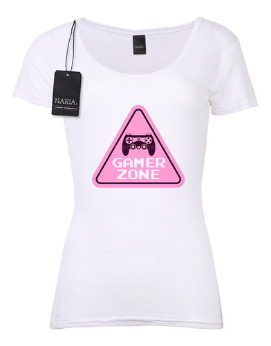 Women's Gamer Zone Art Logo T-shirt - VJGZ4 0