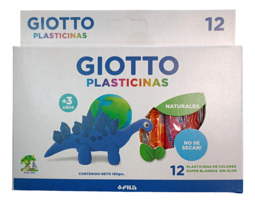 Plastilina Giotto X12 Barritas Colores Surtidos Naturales 1