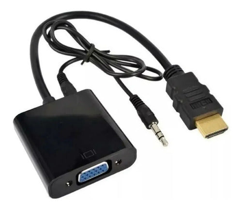 Cable Adaptador Conversor Hdmi A Vga Con Audio Videcom 0