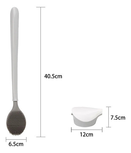 Toilet Brush Modern Antibacterial Silicone Toilet Bowl Cleaner 5