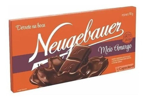 Chocolate 40% Cacao Semi Amargo 90g Neugebauer Importado 0