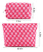 ZLFSRQ Women’s Checkerboard Makeup Bag 3