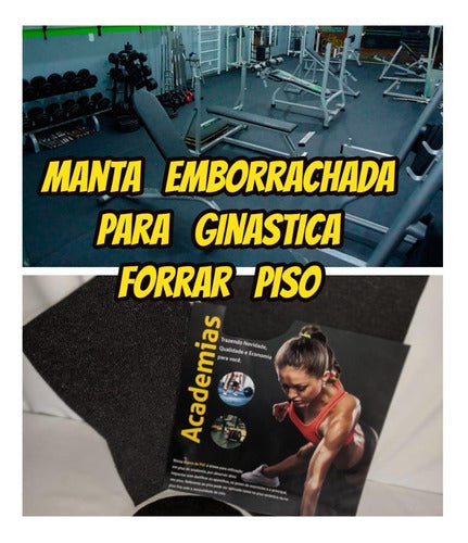 Manta Borracha 3mm-10.00x1.00mts Para Academia Forrar Geral 5