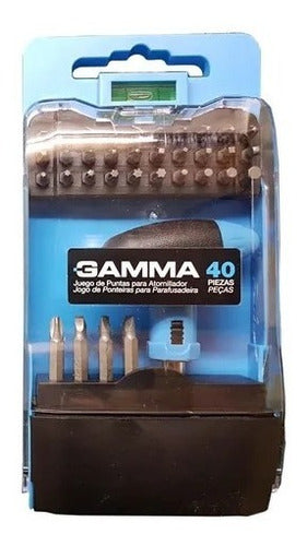 Gamma Juego De Puntas 40 Piezas G19525AC Estuche Con Nivel 0