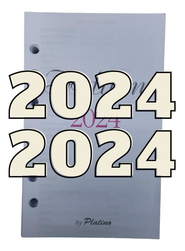 2024 Diary Refill 10x16.5 cm N6 Compatible with Leo 1