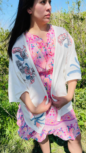 Embroidered Cotton Kimono 2
