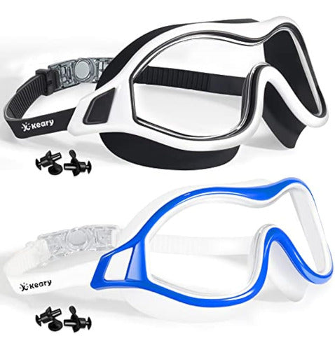 Keary 2 Pack Swim Goggles for Adult Youth 0