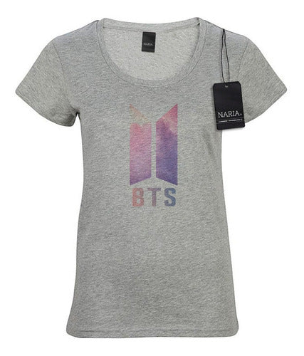 Naria Store Remera Dama BTS Dibujo Art Logo - Mubt2 2