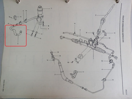 Manguera Direccion Hidraulica Ford Escort 1992 A 1994 Orig. 4