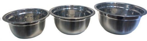 Meta Stainless Steel Bowls Set of 3 Different Sizes 18-20-22 cm 2