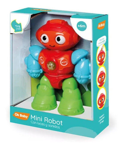 Mini Robot Con Luz Y Sonido Juego Didactico Bebe Ok Baby 0