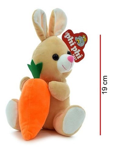 Phi Phi Toys Bunny Plush with Large Carrot 19cm 8