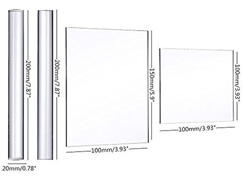 Honbay 2pcs Solid and Hollow Acrylic Clay Rollers 2