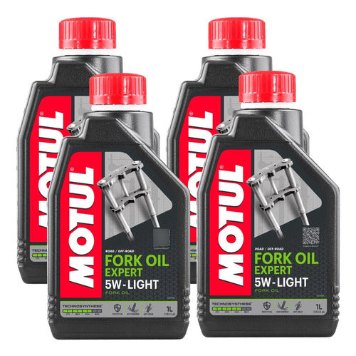 Kit 4l Motul Fork Oil Expert Light 5w 0