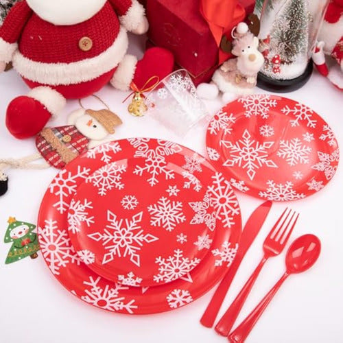 Noccur 60 Christmas Disposable Plates 4