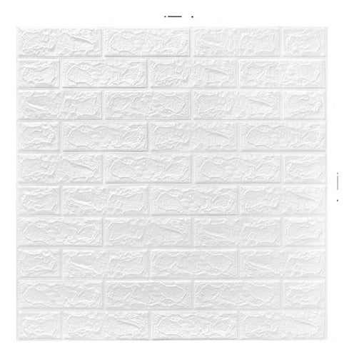 GAMER24HS 3D Self-Adhesive Panel Brick Design 77x70cm x5 0