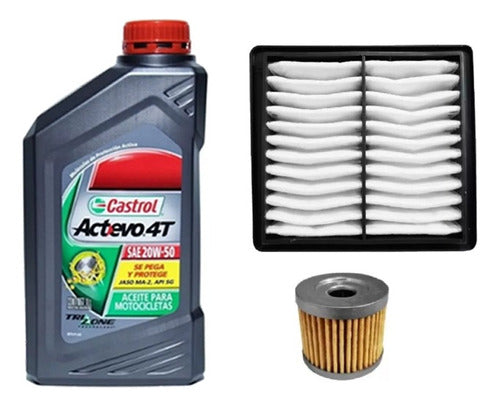 HADA CASTROL Suzuki Gixxer 150 Service Kit + Oil and Air Filter 0