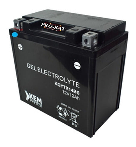 Power YTX14-BS Gel AGM Battery for BMW F650 GS Africa Twin F800GS 0