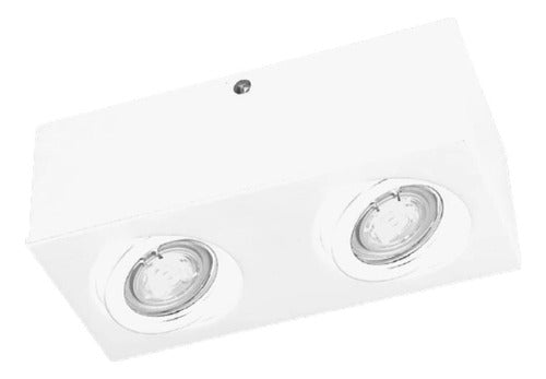 Double Mobile Ceiling Light Fixture White Black For 2 GU10 220 LED Bulbs 3