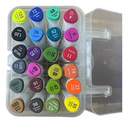 Fancy House Twin Marker Set - 60 Colors in Case 1