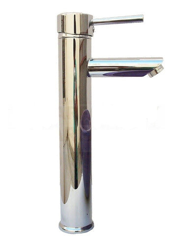 Urbis Logic Chrome Monobloc High Bathroom Faucet with Ceramic Closure 0